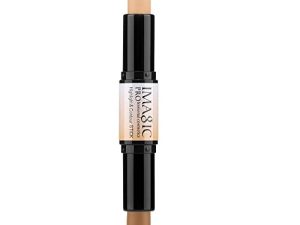 مكياج CCbeauty Face Highlighter Contour Sticks ، خافي عيوب كريمي تغطية كاملة ثلاثية الأبعاد لتشكيل الجسم والوجه بنهاية مزدوجة ، قلم تمييز ، متوسط / تان
