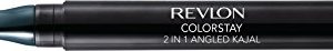 ColorStay 2-in-1 Angled Kajal Eyeliner ، مكياج عيون مقاوم للماء مع فرشاة لطخة للعيون سموكي ، الخضرة (103) ، 0.01 أونصة