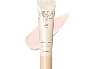 Hanskin New Blemish Cover Full Coverage Concealer ، تركيبة كريمية شبه مطفية ، لمسة نهائية خالية من العيوب ، مستحضرات تجميل كورية [برايت / 12 جم]
