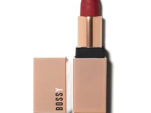 أحمر شفاه مرطب من Bossy Cosmetics Power Woman Essentials | محمل بزيت بذور البطيخ | نباتي ، خالي من القسوة ، خالي من البارابين (واثق - البرقوق)