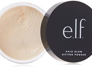 elf، Halo Glow Setting Powder ، حريري ، عديم الوزن ، ضبابي ، ينعم ، يقلل المسام والخطوط الدقيقة ، يخلق تأثير تركيز ناعم ، خفيف ، لمسة نهائية شبه غير لامعة ، 0.24 أونصة