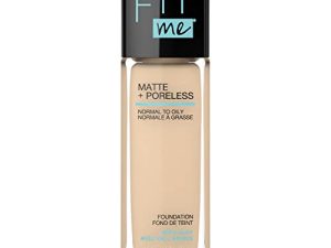 كريم أساس Maybelline New York Fit Me Matte Plus لا يخفي المسام ، بيج فاتح ، 1 أونصة سائلة
