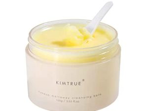 مزيل مكياج Kimtrue ، بلسم تنظيف 2 في 1 لإزالة المكياج للوجه بخلاصة بذور التوت والمورينجا ، مكياج لطيف ومغذي سهل الذوبان - 100 جم / 3.53 أونصة