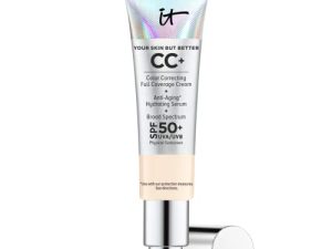 كريم it COSMETICS Your Skin But Better CC + ، فاتح (W) - كريم تصحيح اللون ، أساس تغطية كاملة ، مصل مرطب وواقي من أشعة الشمس SPF 50+ - لمسة طبيعية - 1.08 أونصة سائلة