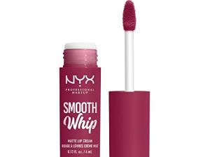 NYX PROFESSIONAL MAKEUP كريم شفاه غير لامع سموث ويب ، يدوم طويلاً ، مرطب ، أحمر شفاه سائل نباتي - شبشب ضبابي (بلام دافئ)