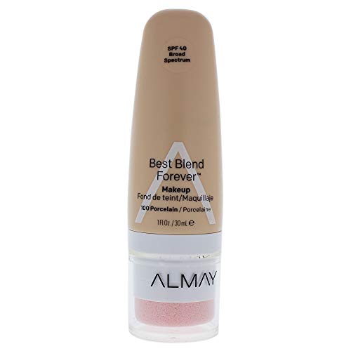 Almay Best Blend Forever Foundation، بورسلين ، 1 أونصة سائلة. oz ، SPF 40 طيف واسع Almay Best Blend Forever Foundation، بورسلين ، 1 أونصة سائلة. oz ، SPF 40 طيف واسع