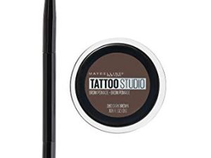 Maybelline TattooStudio مرهم الحواجب يدوم طويلاً ، قابل للبناء ، مكياج الحواجب ، بني غامق ، عدد 1