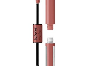 NYX Professional MAKEUP لمعان عالي ، أحمر شفاه سائل يدوم طويلاً مع ملمع شفاه شفاف - Magic Maker (Dusty Nude Mauve)