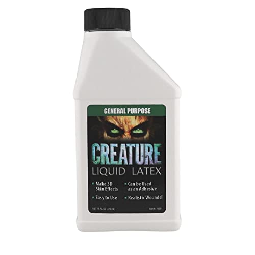 سائل لاتكس من Creature - كلير - مطاط سائل احترافي خاص للأغراض العامة - 16 أونصة - يجف تمامًا سائل لاتكس من Creature - كلير - مطاط سائل احترافي خاص للأغراض العامة - 16 أونصة - يجف تمامًا