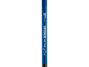 آي كوزميتيكس Superhero No-Tug Gel Eyeliner ، أزرق غامق - أزرق لامع مبهر - مقاوم للماء ، تركيبة قابلة للمزج - قلم شحذ - 0.042 أونصة