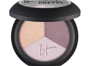 مستحضرات التجميل إت كوزميتكس Naturally Pretty Trio، Luxe، Anti-Aging Eyeshadow - ثلاثة ظلال برقوقية مثالية - الحرير ، Acai ، الشاي الأخضر والفيتامينات A و C و E - 0.03 أونصة Pretty In Plum (Perfect Plums)