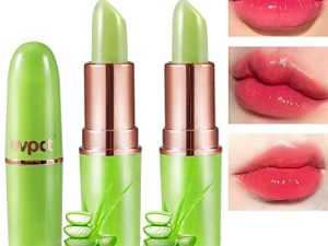 قطعتان من أحمر الشفاه المتغير بالألوفيرا ، أحمر شفاه كوين ليب تينتس ، PH Mood Long Lasting Labiales ملمع شفاه بلسم شفاه كوري ملون ماجيك ليب ستين ماتي ميك أب ليب بوند مجموعة أحمر شفاه للنساء