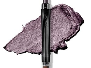 LUXAZA Eye Shadow Stick ، مكياج فردي كريمي مع فرشاة دمج ، عصا تفتيح العين ، قلم تمييز ، محدد عيون ، Smooth Metallic # 112 Taupe Pearl