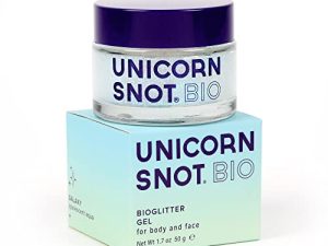 جل لامع ثلاثي الأبعاد قابل للتحلل الحيوي من Unicorn Snot - شعر نباتي ، لمعان للوجه والجسم - أفكار هدايا الكريسماس ، أدوات تخزين ، مكياج لامعة لعيد الميلاد لطلاء الوجه في العطلات - 1.7 أونصة (Bio Galaxy)