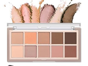 لوحة ظلال العيون من 10 ألوان من Erinde ، لوحة مكياج ظلال العيون Matte Nude ، قابلة للمزج للغاية ، ألوان غنية ، لوحة ظلال عيون عارية طويلة الأمد مع فرشاة احترافية ، هدايا عيد الميلاد للنساء # 05