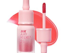 لون الشفاه Peripera Ink Airy Velvet Lip Tint (0.14 أونصة سائلة) | تصبغ عالي ، خفيف الوزن ، ناعم ، مرطب ، لم يتم اختباره على الحيوانات | (# 024 الخوخ السماوي)