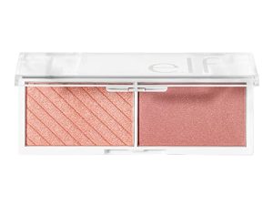 Elf Cosmetics Bite-Size Face Duo ، هايلايتر ، برونزر ، لوحة أحمر الخدود ، صبغة عالية ، بطيخ ، 0.049 أونصة (1.4 جم) ، 0.049 أونصة