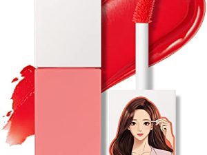 AMTS x True Beauty Makeup Edition، Lip Tint Stain | سائل عالي اللمعان غير لاصق يدوم طويلاً | ماكياج المرجان الكوري Webtoon True Beauty لطيف | بعض الحلو