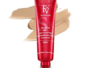 FV Foundation Makeup ، بيج تغطية كاملة للتحكم في الزيت ، خافي عيوب طويل الأمد ، كريم أساس سائل للبشرة الدهنية أو المختلطة