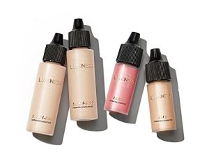 Luminess Air Silk 4-in-1 Airbrush Foundation Makeup Starter Kit ، متوسط ، 0.5 أونصة ، 4 قطع