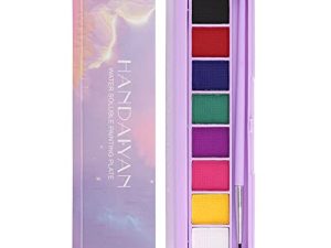 Yeweian 8 ألوان كحل مائي نشط باليت كحل سائل ملون مجموعة Hydra Graphic Eyeliner Makeup Neon Face Paint UV Glow Black White Red Face Paint Body Paint ، Clown Makeup Kit (02)