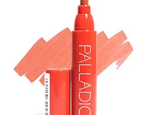 Palladio Lip Stain ، تركيبة ترطيب ومقاومة للماء ، مظهر لون غير لامع ، لون شفاه يدوم طويلاً طوال اليوم ، لمسة نهائية طبيعية مقاومة للتلطخ ، قلم محدد برأس إزميل دقيق ، وردي