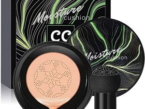 كريم Mushroom Head Air Cushion CC ، كريم أساس مكياج Mushroom ، كريم أساس BB مرطب مع إسفنجة مكياج Mushroom ، قاعدة مكياج براقة ، غير لامع يدوم طويلاً ، خالي من القسوة