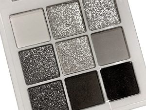 لوحة ظلال العيون Go Ho Black White Smokey Pop Colour ، 9 ألوان Matte & Shimmer Eye Makeup Palette ، Gray Sliver Eye Shadow Makeup ، لوحة ظلال عيون يومية رائعة مقاومة للماء مع مرآة بريزم