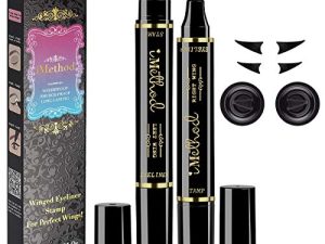 iMethod Eyeliner Stamp - iMethod 2 Pensed Eyeliner Stamp ، Perfect Wing Cat Eye Stamp ، محدد عيون سائل يدوم طويلاً ، مكياج مقاوم للماء ومقاوم للتلطخ