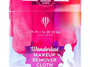 RAINBOW ROVERS مجموعة من 3 أقمشة لازالة المكياج | منشفة مكياج | مناسب لجميع أنواع البشرة | مناديل مكياج فائقة النعومة وقابلة لإعادة الاستخدام | يزيل المكياج بالماء فقط | وردي فاقع