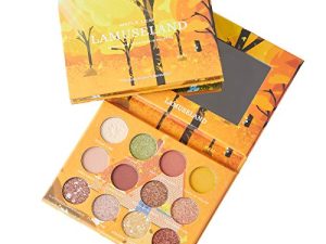 LAMUSELAND ماتي لامع ظلال العيون Pallete طويلة الأمد لامعة ظلال العيون 12 مجموعة هدايا مكياج عالية الصبغة للنساء والفتيات (LA5002 Maple Leaf)