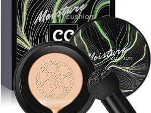 كريم أساس Morelucky Mushroom Head Air Cushion CC Cream ، خافي عيوب مرطب طبيعي غير لامع للتحكم في الزيت ، قاعدة مكياج براقة ، كريم أساس سائل طويل الأمد (طبيعي)