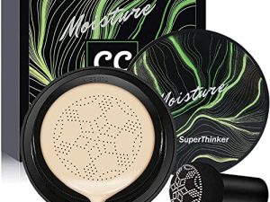 كريم أساس SuperThinker Air Cushion CC Cream Mushroom Head ، كريم BB المرطب ، كونسيلر غير لامع يدوم طويلاً (عاجي)