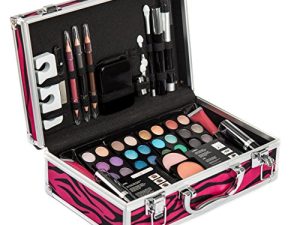 مجموعة هدايا Vokai Makeup Kit - 51 قطعة - 32 ظل عيون ، 2 أحمر خدود ، 2 ملمع شفاه ، 2 أحمر شفاه ، 2 أقلام تحديد للعيون ، 1 قلم تحديد الشفاه ، 1 ماسكارا - حقيبة مع مقبض للحمل