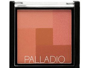 Palladio 2-In-1 Mosaic Blush and Bronzer ، بودرة مضغوطة للمكياج الحريري السلس للوجه ، خمسة ألوان من الوردي المتلألئ إلى الذهبي البني ، ظلال غنية ، لمسة نهائية خالية من العيوب ، وردة الصحراء ، 0.3 أونصة
