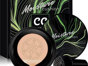 كريم الأساس Air Cushion CC كريم أساس الفطر , خافي عيوب البشرة بخافي عيوب طبيعي برأس الفطر , وسادة هوائية لرأس الفطر CC كريم BB كريم الجمال المرطب للهواء (لون طبيعي) ... B09V2HC76N