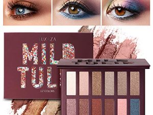 LUXAZA Neutral Nudes Makeup Eyeshadow Palette Brown Metallic، دافئ طبيعي برونزي نحاسي لؤلؤي لامع ظلال عيون ساتان ، لوحة مكياج عالية الصبغة